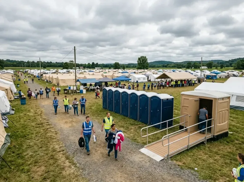 disaster-relief-camp-restrooms-010 — frequently asked questions, Dumpster & Portable Bathrooms Rental in Woodside East, DE